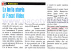 La prima pagina dedicata all'articolo sull'attività della PacotVideo